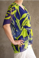 Poncho-style blouse