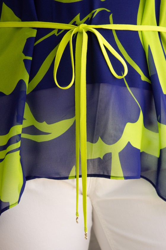 Poncho-style blouse