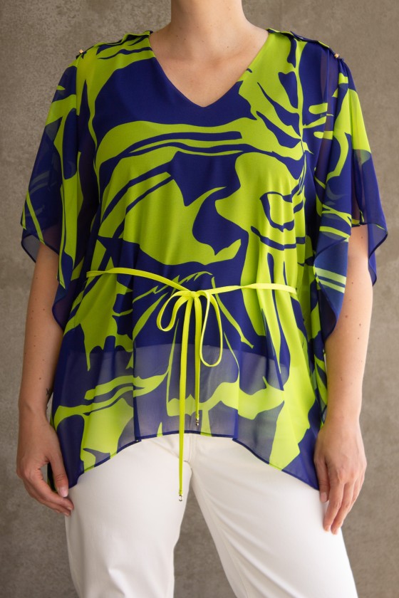 Poncho-style blouse