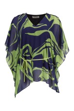 Poncho-style blouse