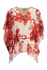 Poncho-style blouse