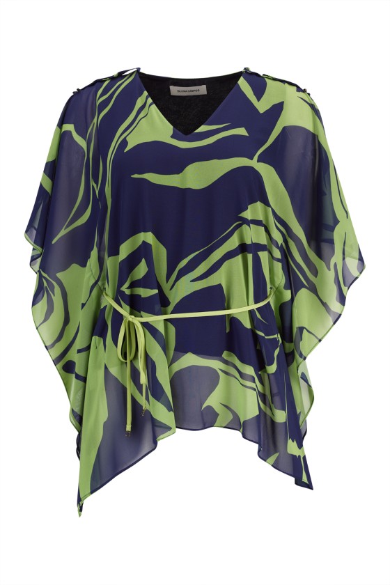 Poncho-style blouse