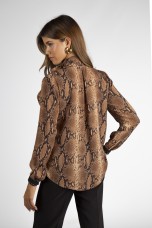 V-neck blouse with bow