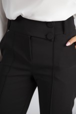 Asymmetrical waistband trousers
