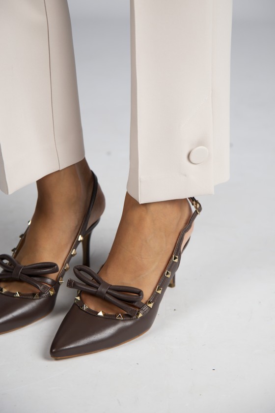 Asymmetrical waistband trousers