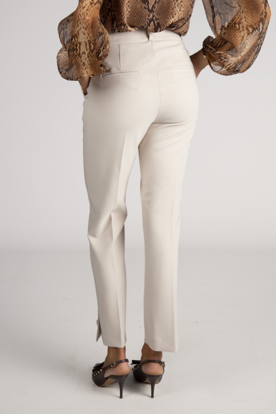 Asymmetrical waistband trousers