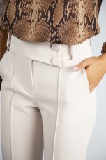 Asymmetrical waistband trousers