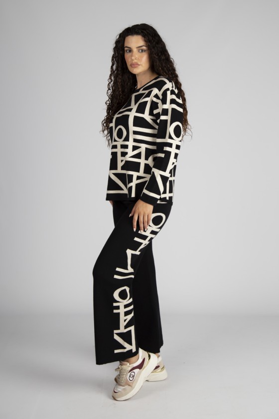 Jersey de punto con estampado gráfico