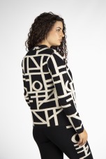 Knitted jacket with front zip