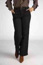 Wide-leg trousers with glitter