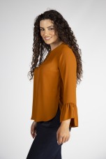 Covered buttons blouse