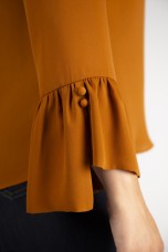 Covered buttons blouse