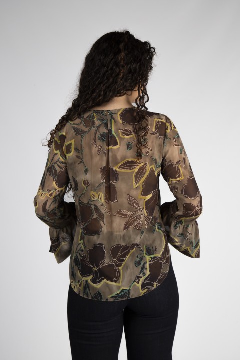 Túnica con botones forrados Túnica con botones forrados