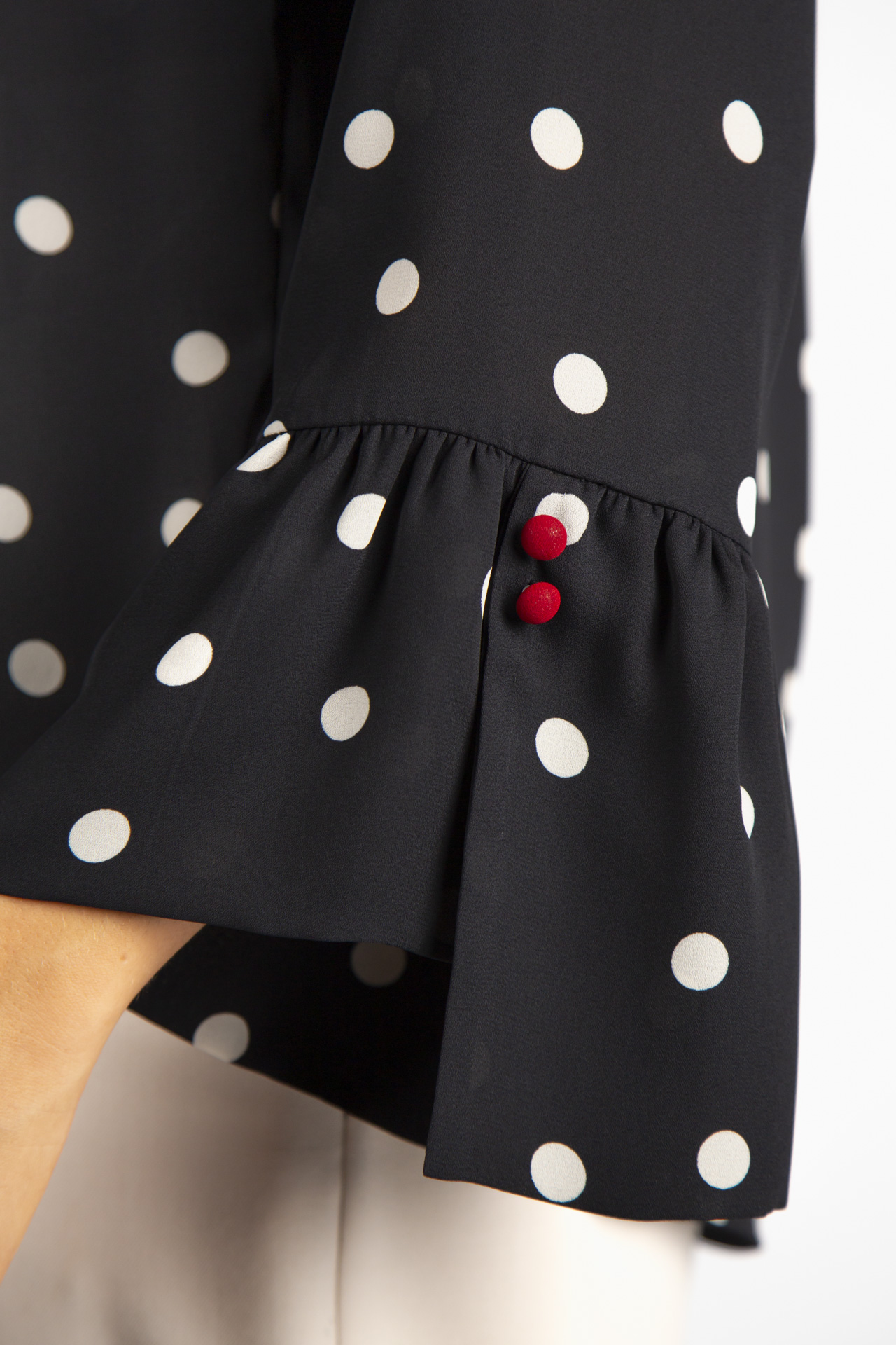 Covered buttons blouse