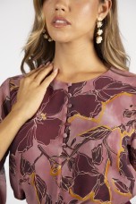 Covered buttons blouse