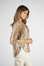 Covered buttons blouse