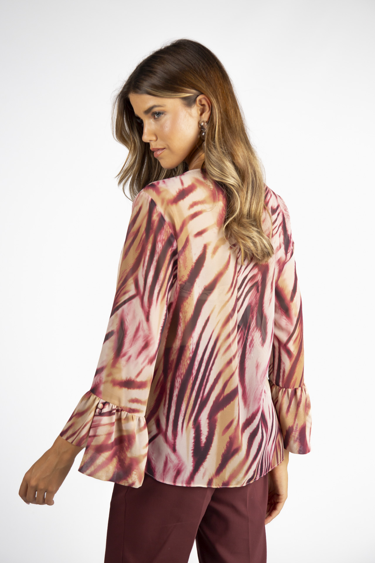 Covered buttons blouse