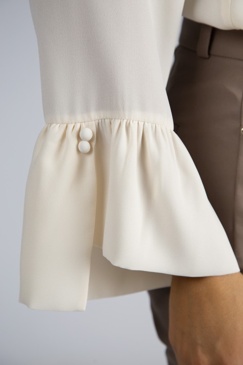 Covered buttons blouse Covered buttons blouse