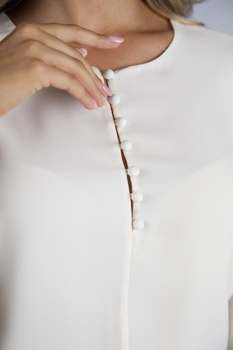 Covered buttons blouse Covered buttons blouse
