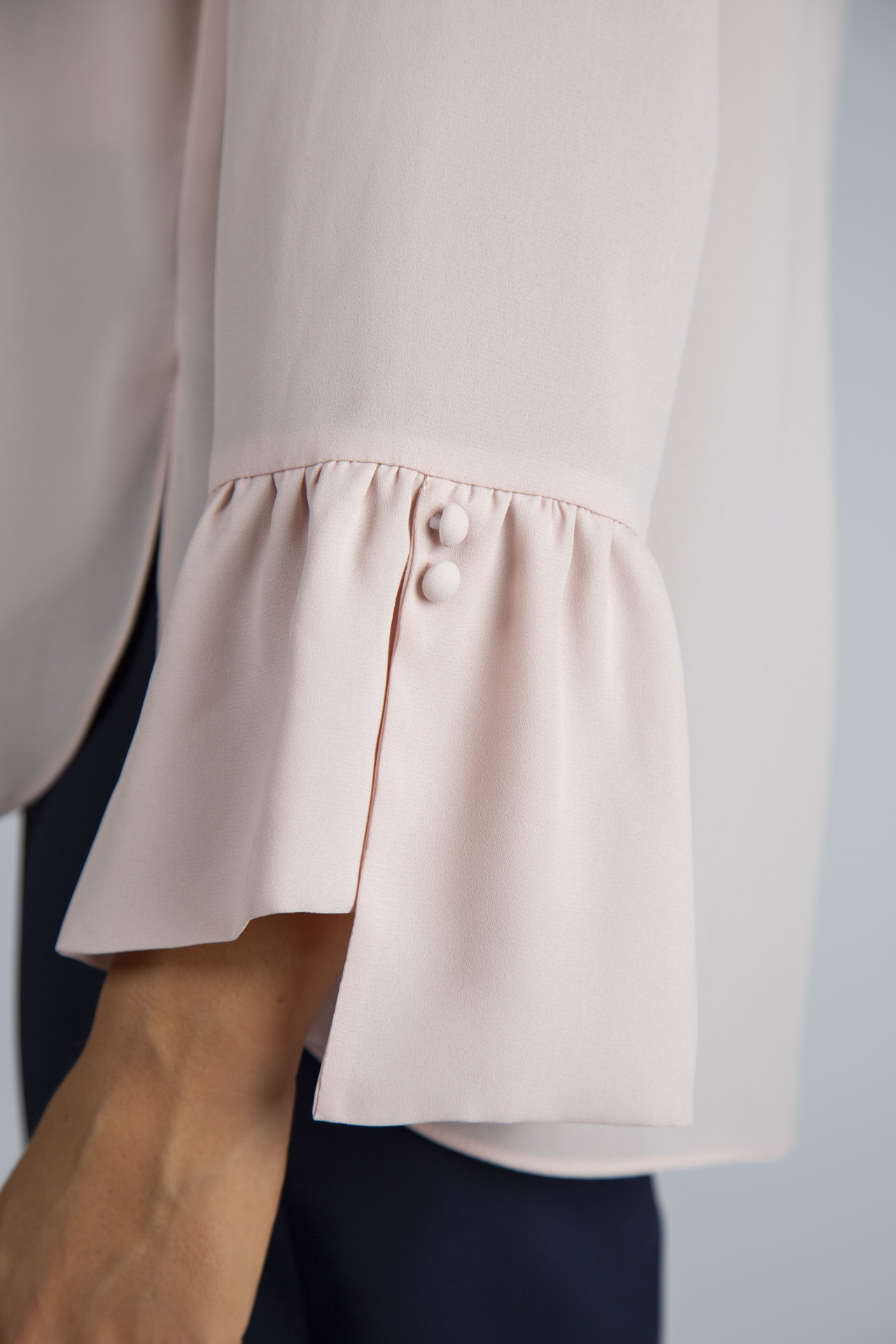 Covered buttons blouse