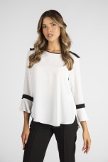 Shoulder patches blouse
