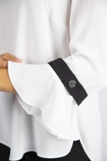 Shoulder patches blouse