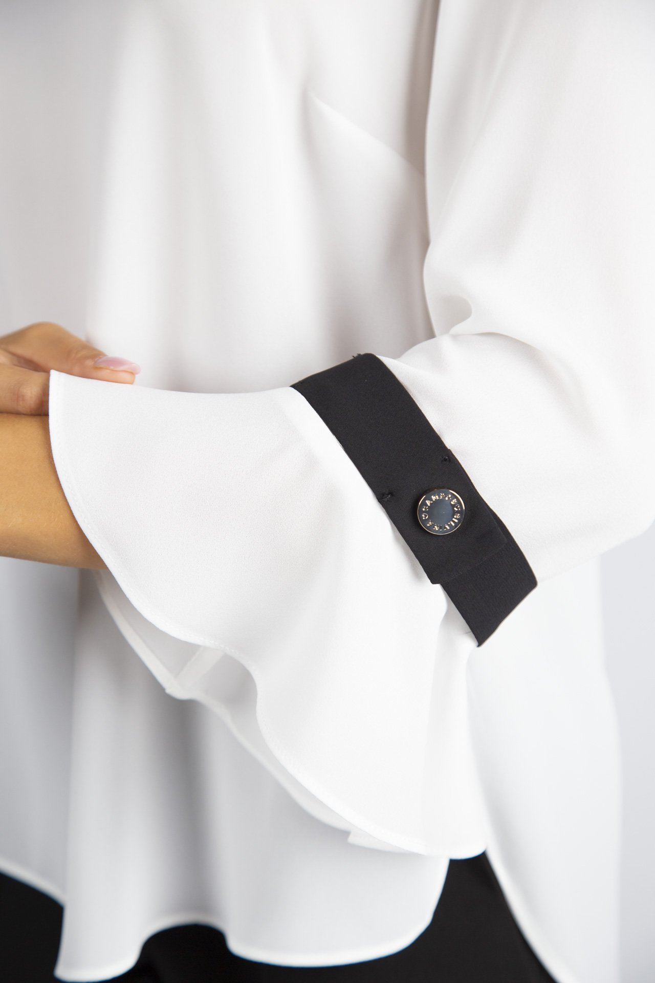 Shoulder patches blouse