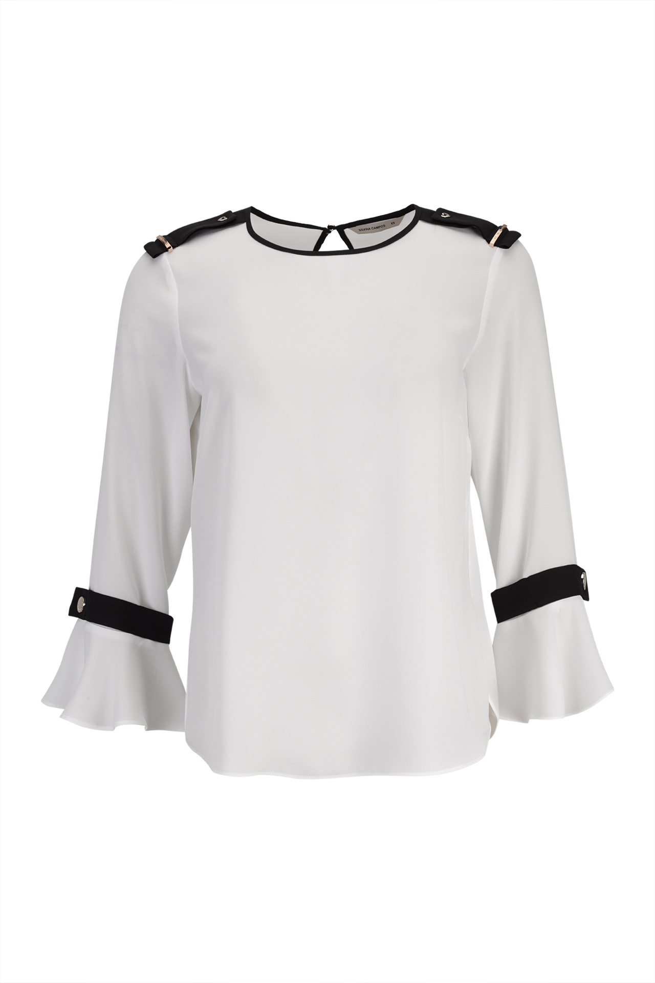 Shoulder patches blouse