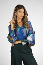 Balloon sleeve blouse
