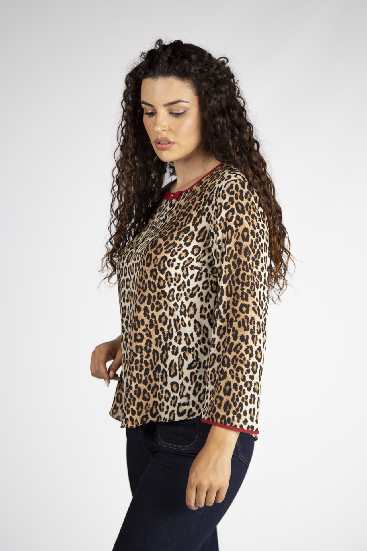 Blouse with front opening