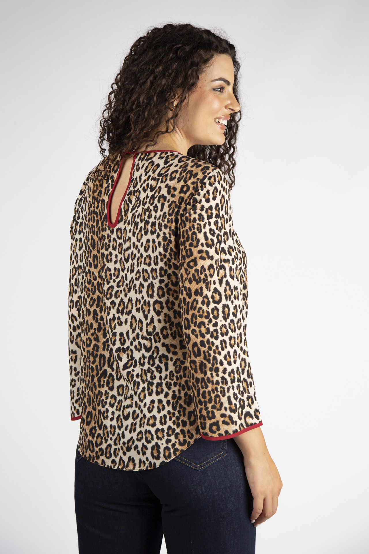 Blouse with front opening