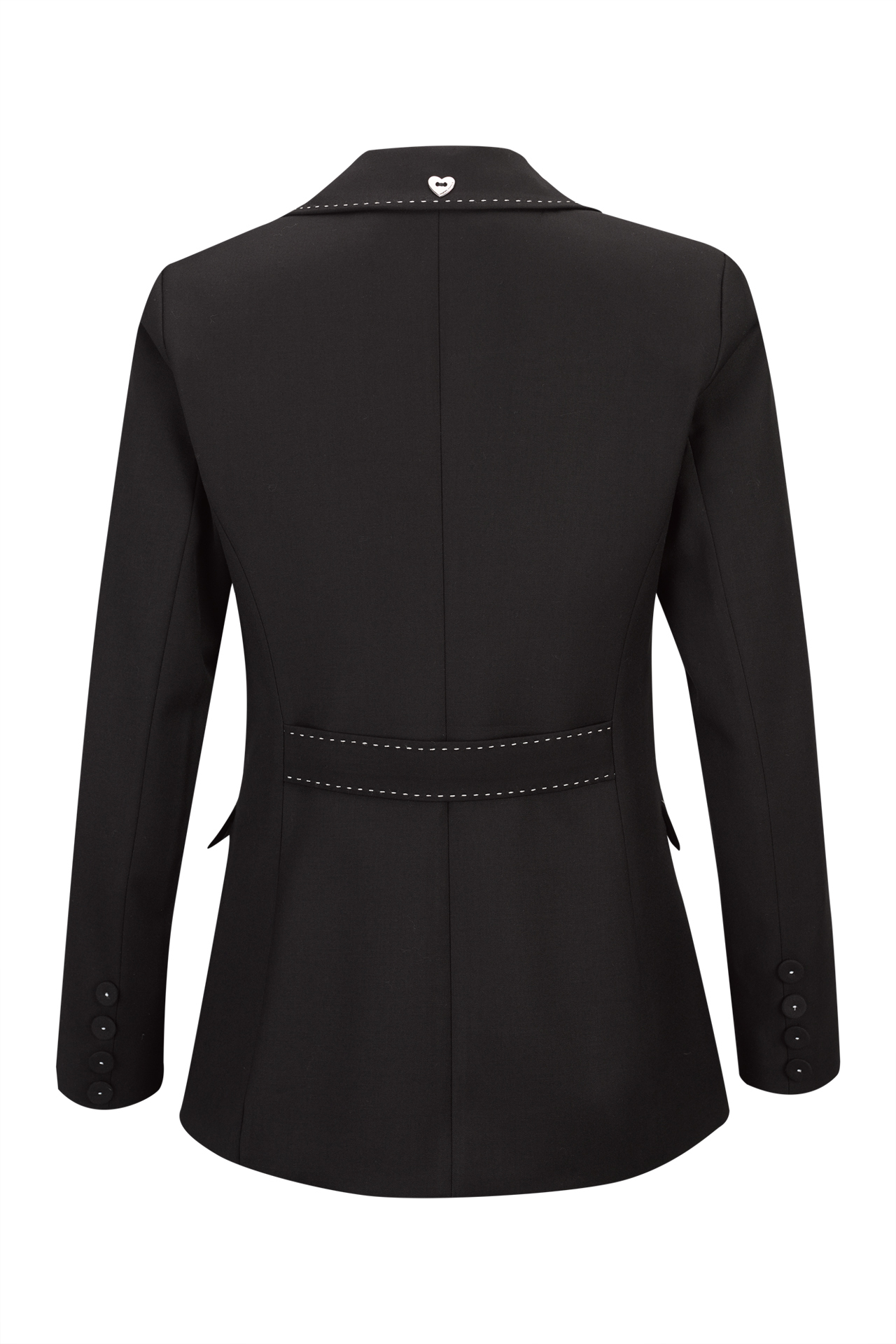 Contrasting topstitching detail blazer