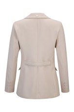 Contrasting topstitching detail blazer