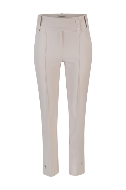 Asymmetrical waistband trousers