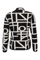 Knitted jacket with front zip