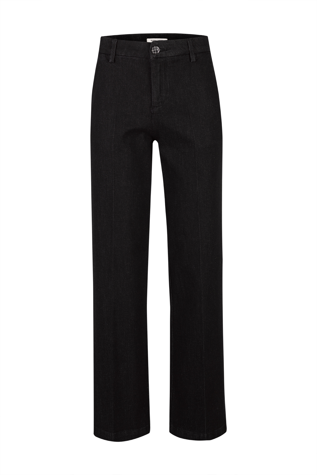 Wide-leg trousers with glitter