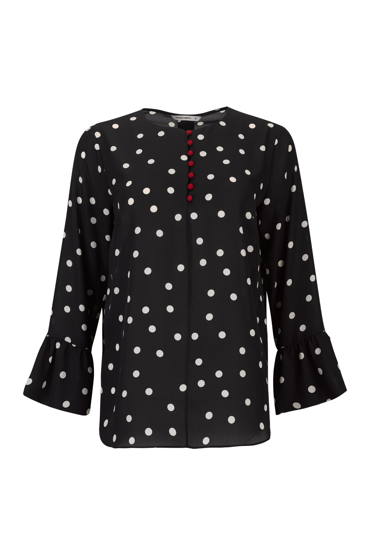 Covered buttons blouse
