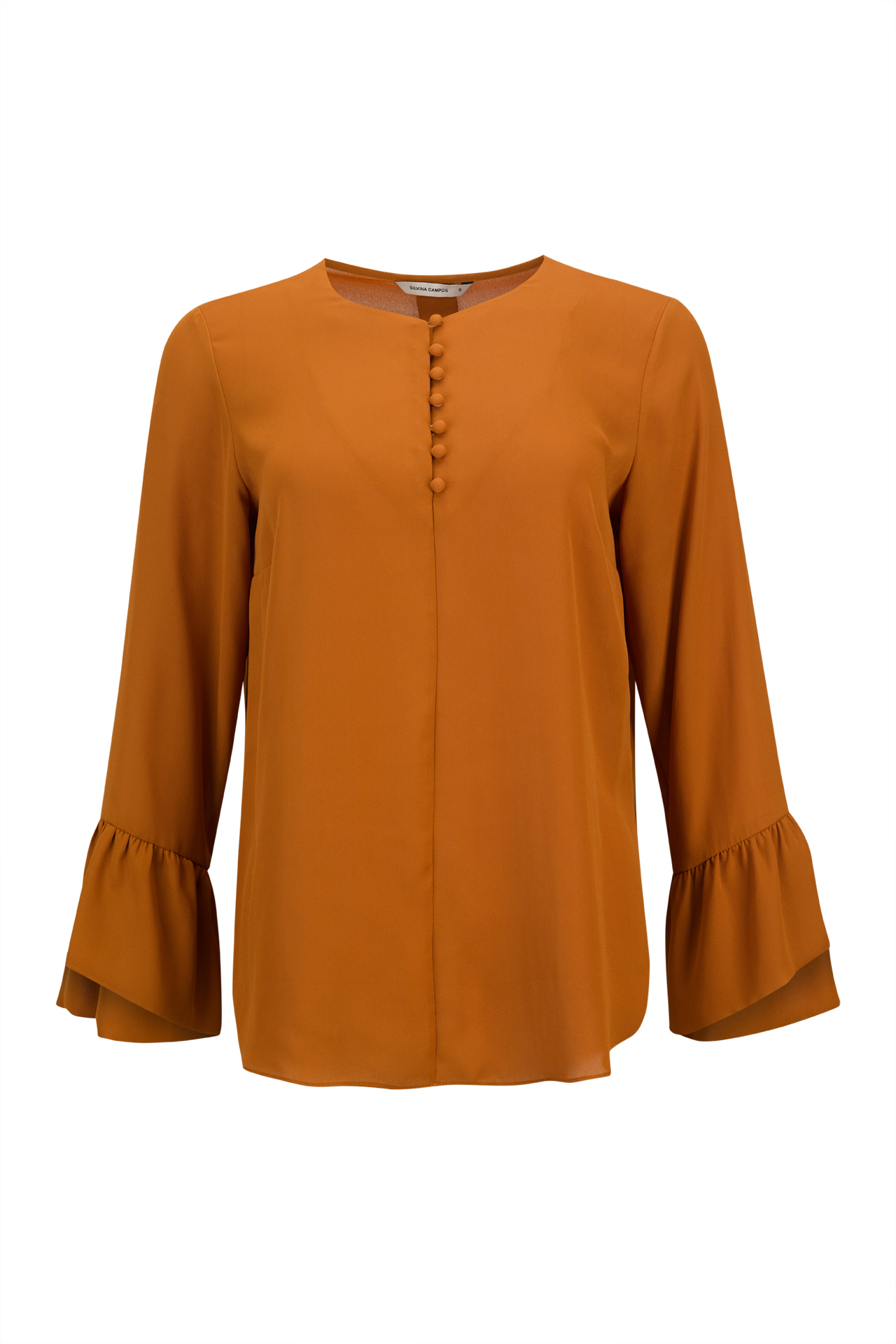Covered buttons blouse