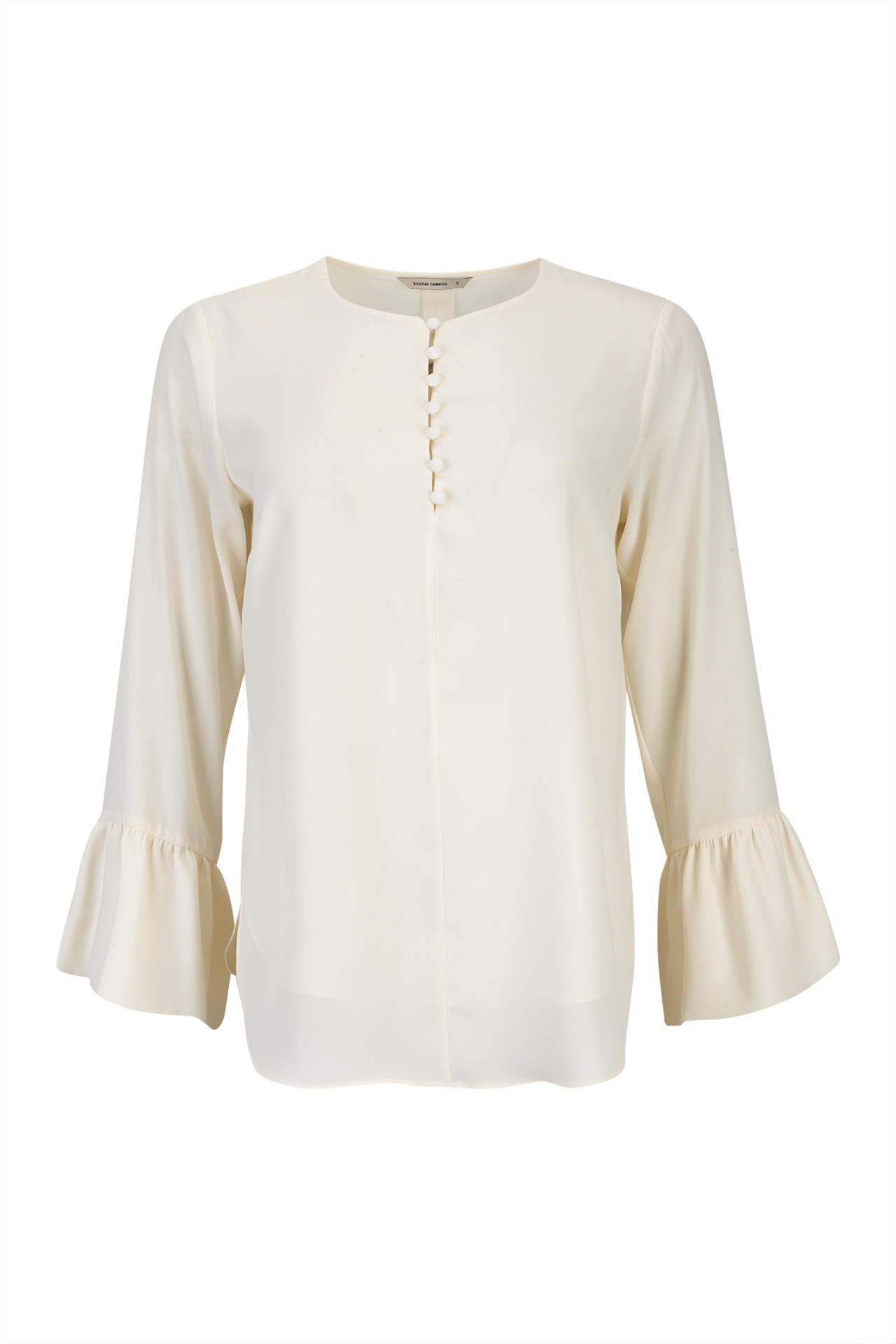 Covered buttons blouse