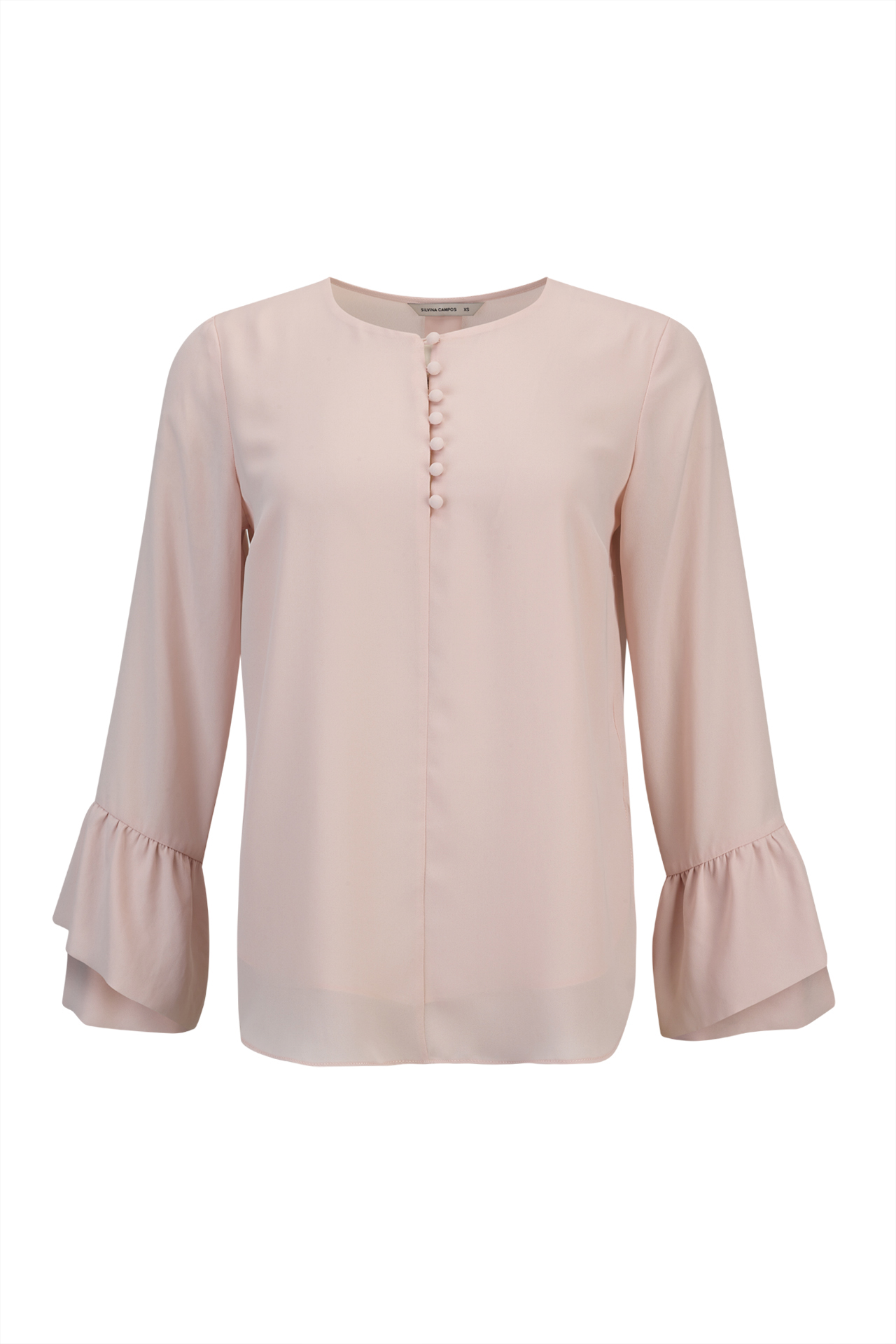 Covered buttons blouse