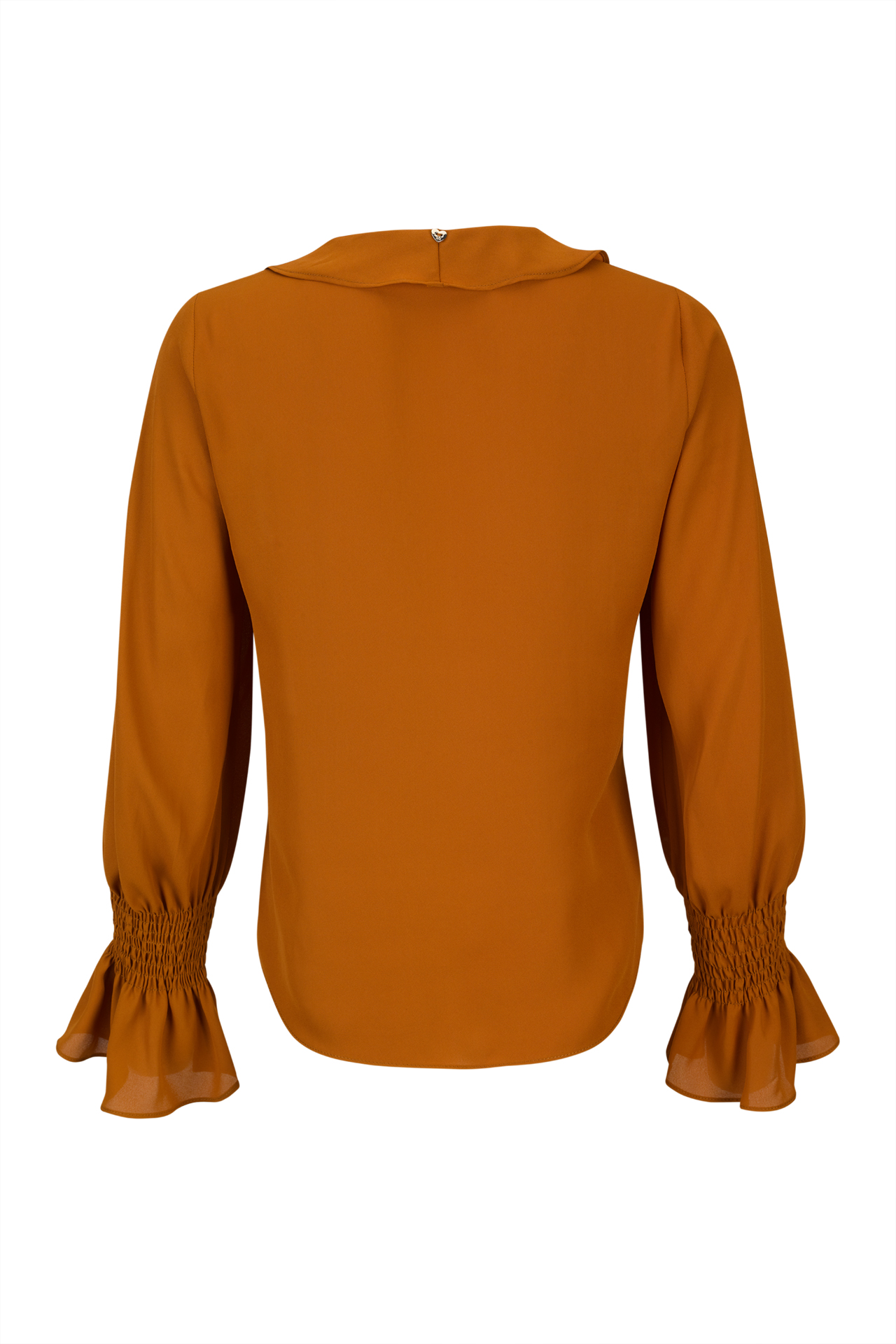 Túnica de folhos e elástico nos punhos