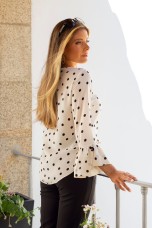 Covered buttons blouse