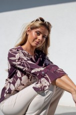 Shoulder patches blouse