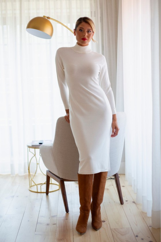 Vestido largo de punto