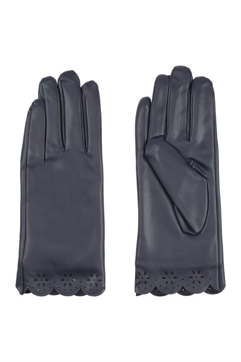 Guantes con borde recortado