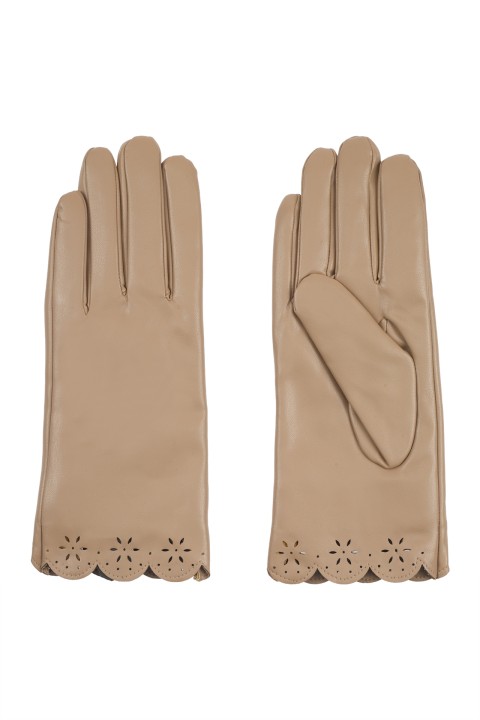 Guantes con borde recortado
