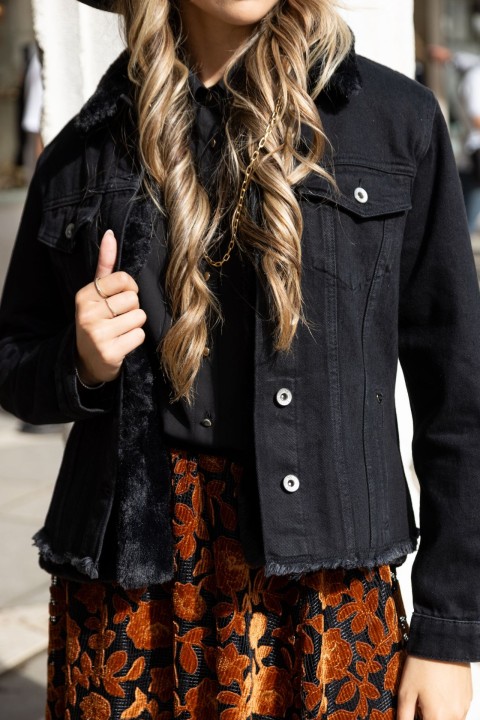 Chaqueta vaquera con chaleco de pelo