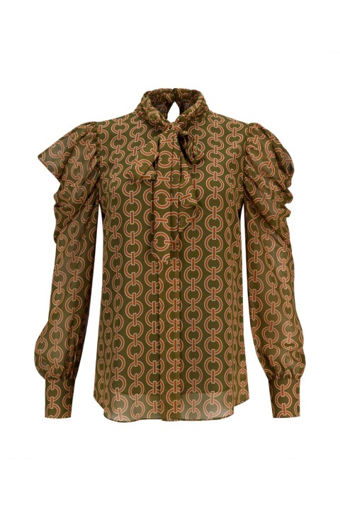 Tnica de folhos e laada