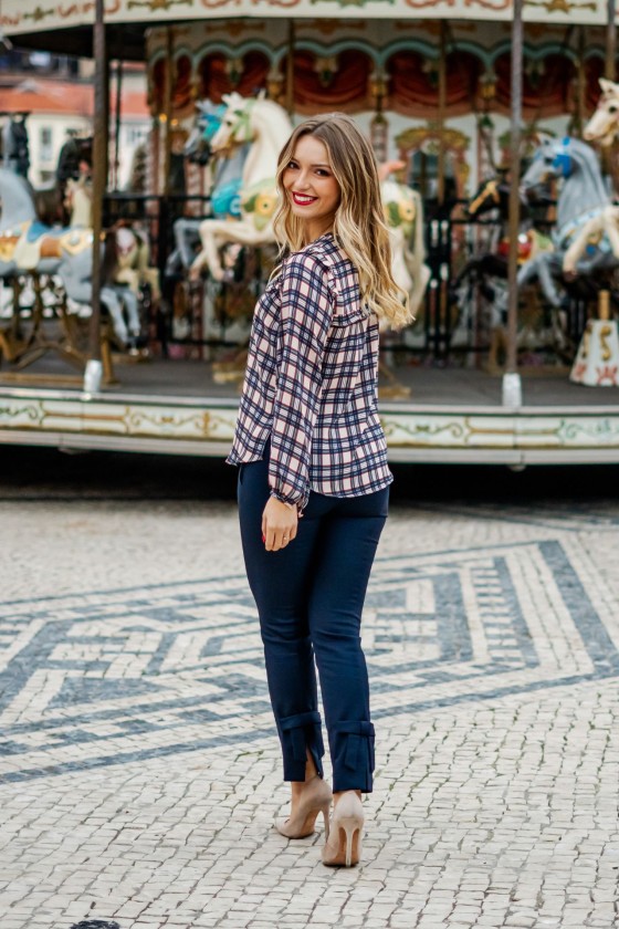 Tnica estampada con escote redondo