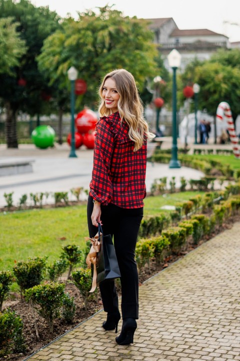 Tnica estampada con escote redondo